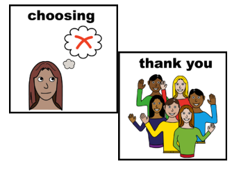 Illustration of person choosing not to do the survey and the SANE team saying thank you