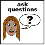 Illustration of a person asking questions